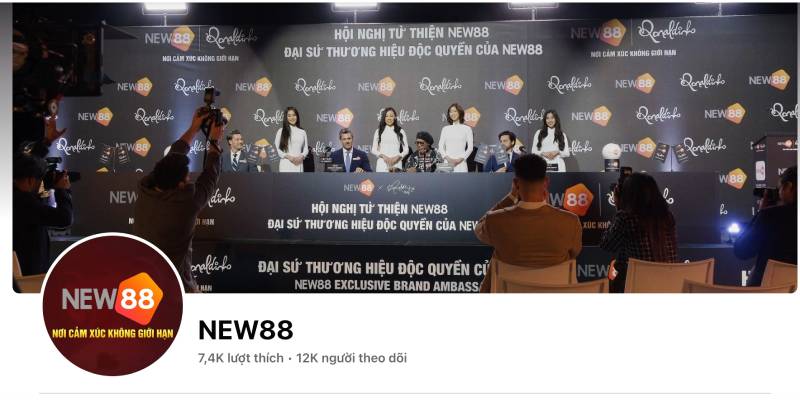 Fanpage Facebook NEW88 – Giao diện thân thiện, tương tác dễ dàng